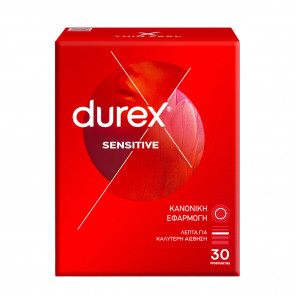 Тонкие презервативы Durex Sensitive для высокой чувствительности 30 шт Тонкие презервативы Durex Sensitive для высокой чувствительности 30 шт