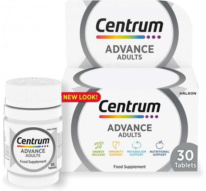 Мультивітамінний комплекс Centrum Advance Multivitamins and Minerals для жінок та чоловіків (30 шт)