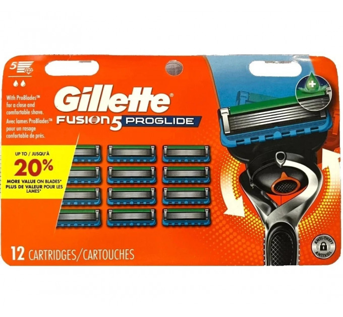 Змінні картриджі для бритви Gillette Fusion5 ProGlide 12 шт