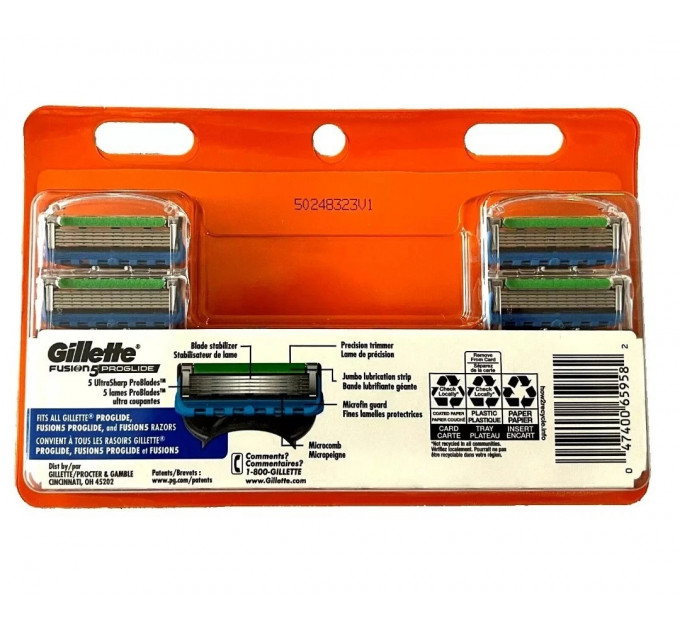 Змінні картриджі для бритви Gillette Fusion5 ProGlide 12 шт