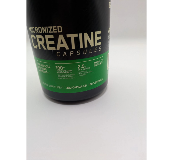 Креатин для набору м'язової маси Optimum Nutrition Micronized Creatine 300 капсул