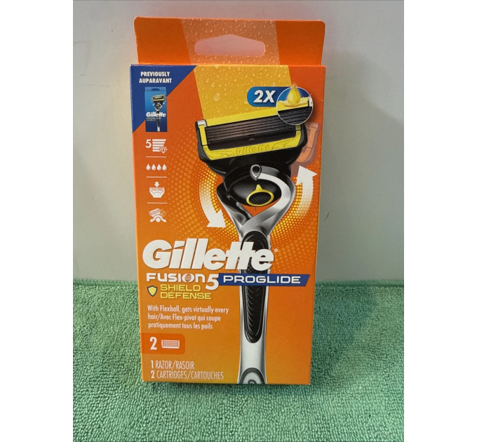 Бритва Gillette Fusion 5 ProGlide Shield Defense з технологією FlexBall 1 тримач + 2 касети