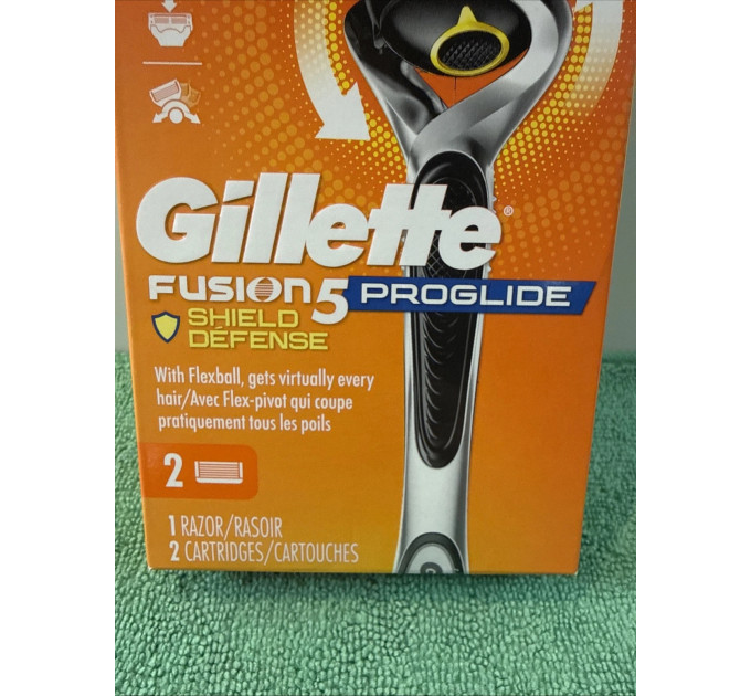 Бритва Gillette Fusion 5 ProGlide Shield Defense з технологією FlexBall 1 тримач + 2 касети