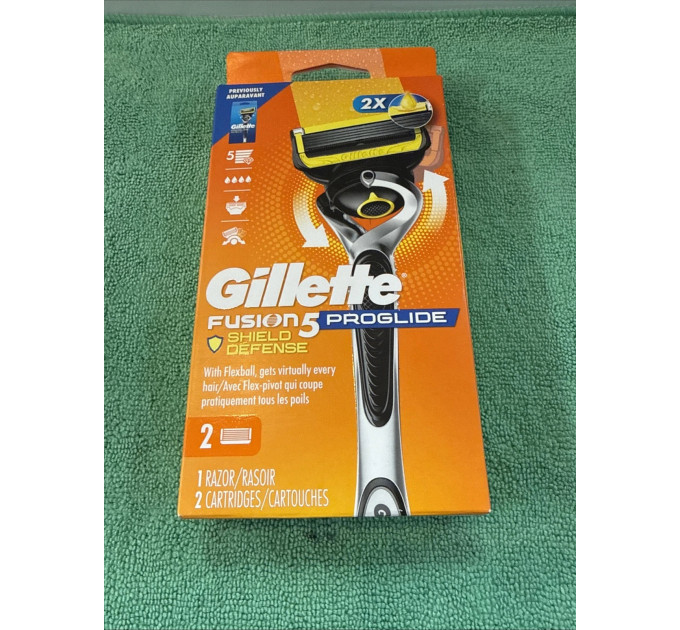 Бритва Gillette Fusion 5 ProGlide Shield Defense з технологією FlexBall 1 тримач + 2 касети
