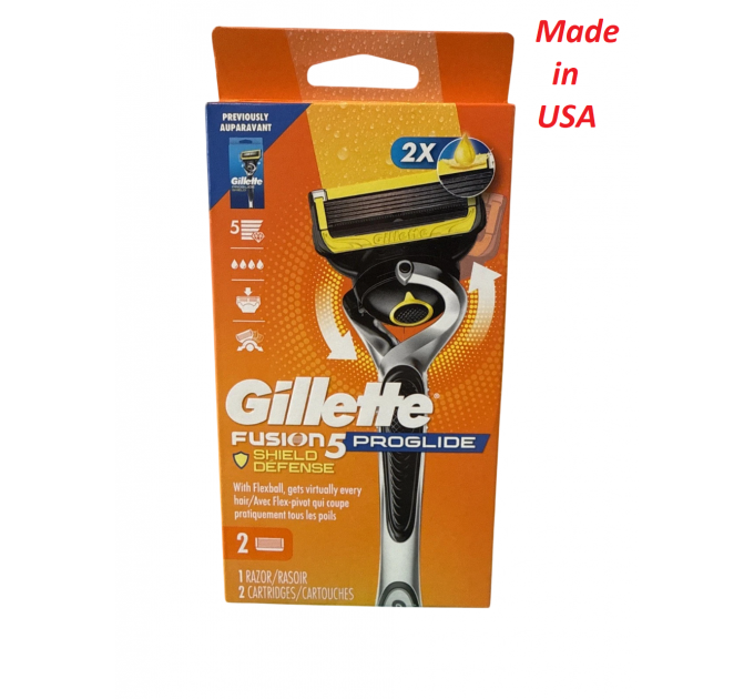 Бритва Gillette Fusion 5 ProGlide Shield Defense з технологією FlexBall 1 тримач + 2 касети