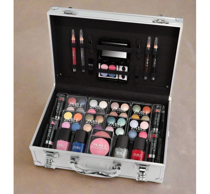 Набір професійної косметики в кейсі Zmile Cosmetics Professional Makeup Kit 51 предмет