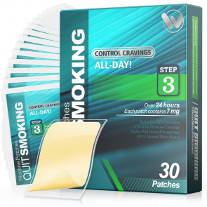 Пластирі Wofanli Nicotine Patches для відмови від сигарет 7 мг Рівень 3 упаковка 30 шт