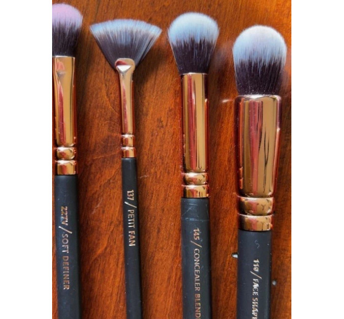 Набір кистей для макіяжу ZOEVA Rose Golden Brush Collection Vol.1 Luxury 9 шт з клатчем