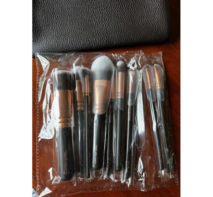 Набір кистей для макіяжу ZOEVA Rose Golden Brush Collection Vol.1 Luxury 9 шт з клатчем
