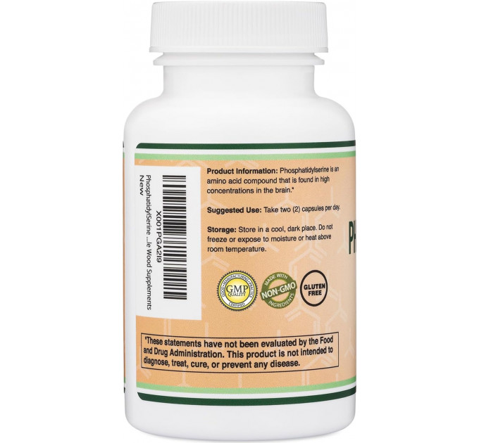Капсули фосфатидилсерину для мозку Double Wood 300 мг 120 шт