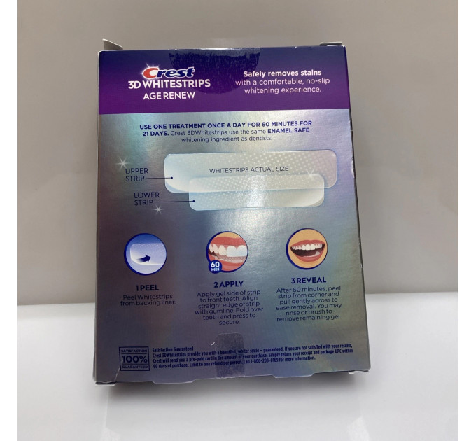 Відбілюючі смужки для зубів Crest 3D Whitestrip Age Renew 25 рівнів відбілювання 42 шт.