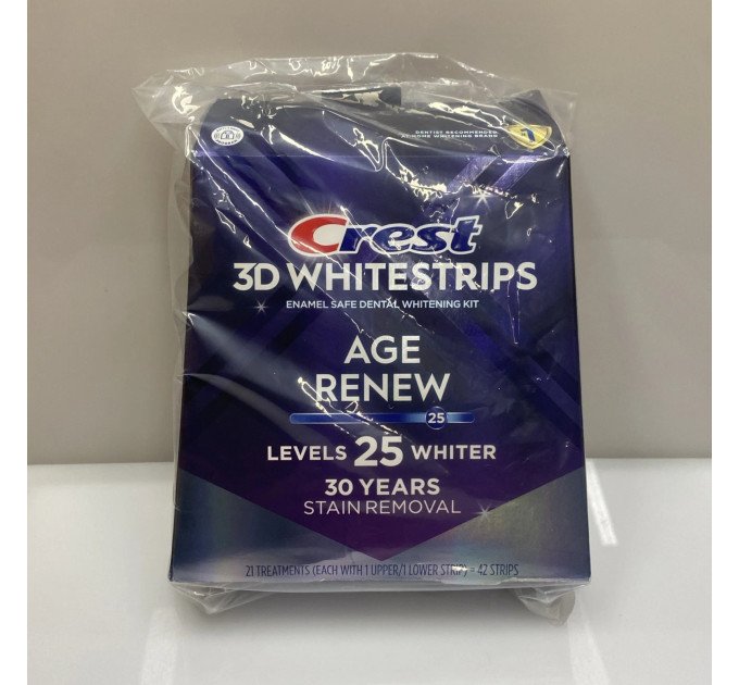 Відбілюючі смужки для зубів Crest 3D Whitestrip Age Renew 25 рівнів відбілювання 42 шт.