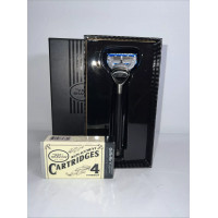 Бритвений станок The Art of Shaving Pewter Compact Razor з 4 картриджами Chelsea Collection