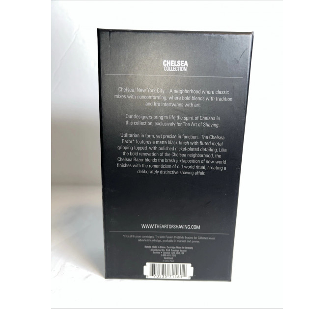 Бритвений станок The Art of Shaving Pewter Compact Razor з 4 картриджами Chelsea Collection