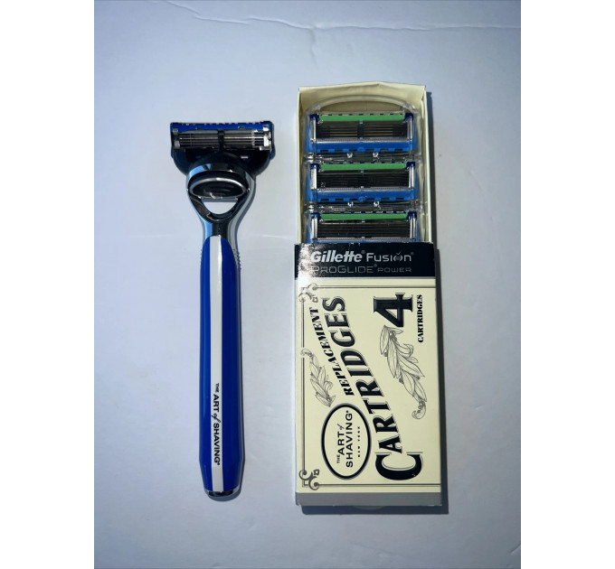 Подарунковий набір для гоління 4 станка The Art of Shaving Morris Park Collection і 4 змінних картриджа Fusion Pro