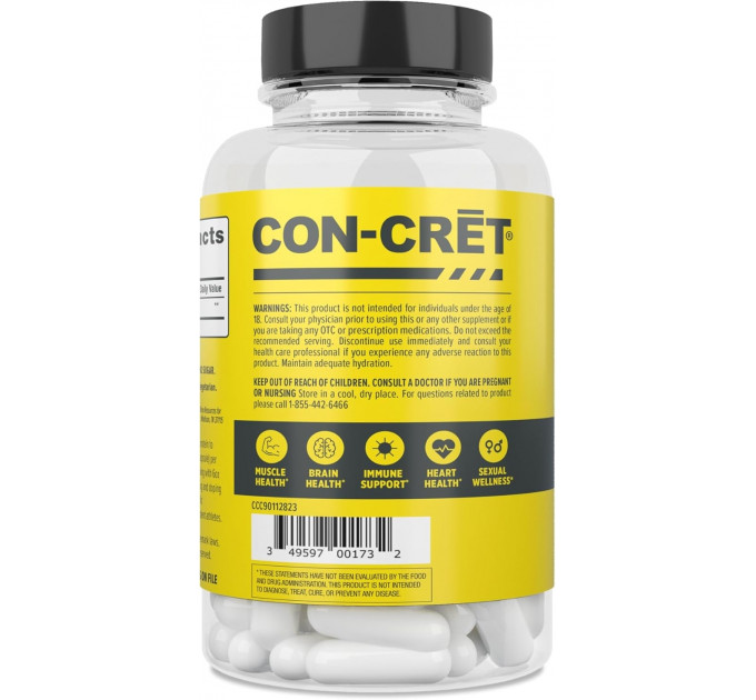 Креатин HCl з високою засвоюваністю Con-Cret 72 капсули