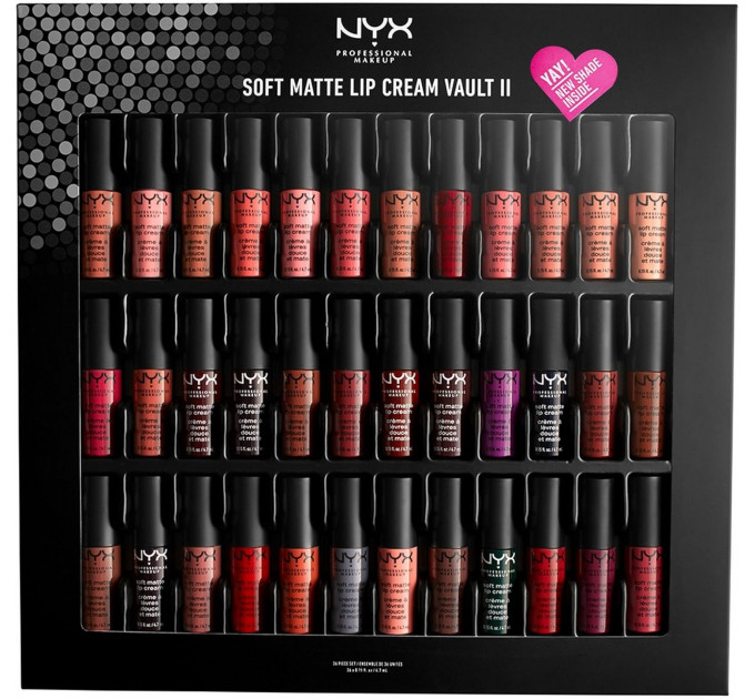 Набір рідких матових помад NYX Liquid Suede Vault II 36 відтінків