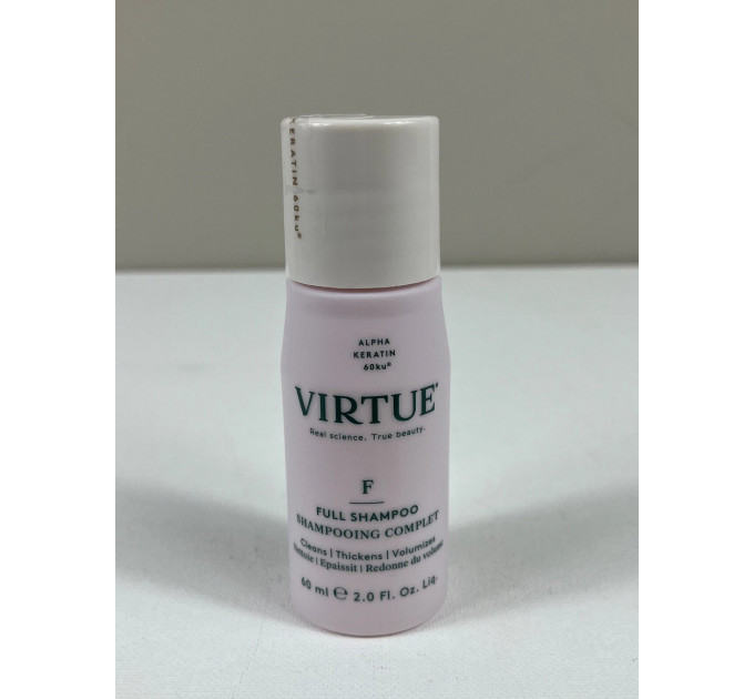 Професійний шампунь з альфа-кератином для об'єму волосся Virtue Labs Full Shampoo 60 мл