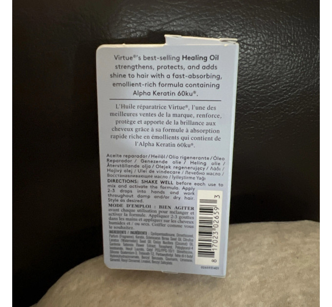 Відновлююча олія для волосся Virtue Healing Oil з кератином 20 мл