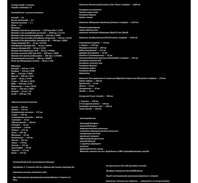 Вітамінно-мінеральний комплекс для спортсменів Universal Animal Pak 30 порцій