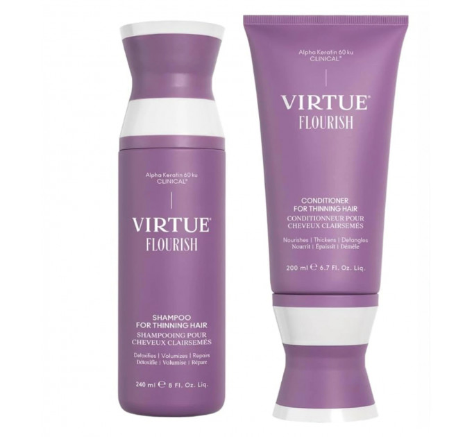 Набір для об'єму волосся професійний шампунь і кондиціонер Virtue Full 240 і 200 мл