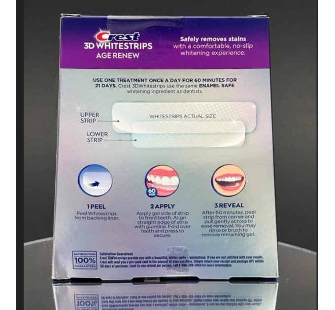 Відбілюючі смужки для зубів Crest 3D Whitestrip Age Renew 25 рівнів відбілювання 42 шт.