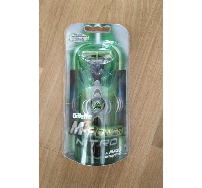 Раритетная бритва мужская Gillette M3 Power NITRO 1 станок 1 картридж 1 батарейка
