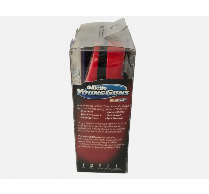 Подарунковий набір для гоління Gillette Mach3 Turbo Champion червоний з гелем і дорожнім футляром