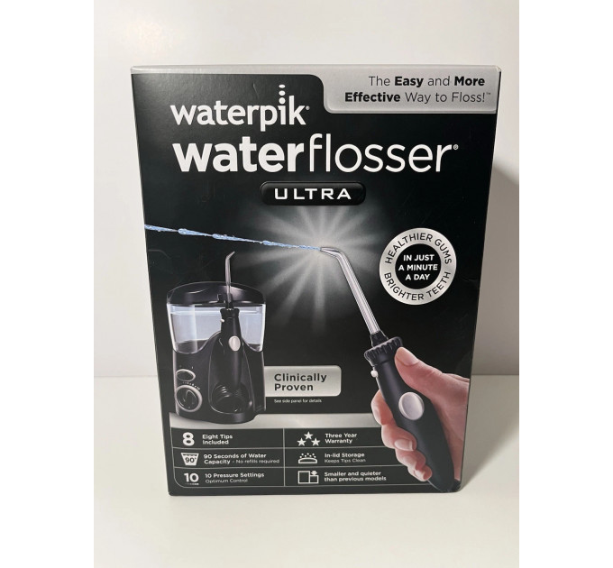 Стаціонарний іригатор для зубів і ясен Waterpik WP-114 з 10 рівнями тиску і 8 насадками