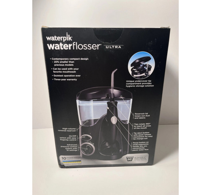 Стаціонарний іригатор для зубів і ясен Waterpik WP-114 з 10 рівнями тиску і 8 насадками