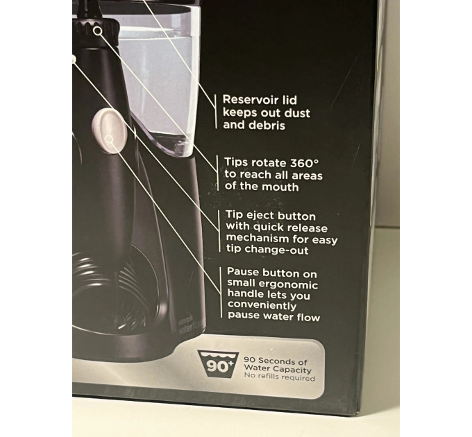 Стаціонарний іригатор для зубів і ясен Waterpik WP-114 з 10 рівнями тиску і 8 насадками