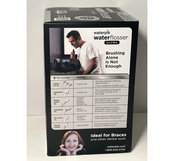 Стаціонарний іригатор для зубів і ясен Waterpik WP-114 з 10 рівнями тиску і 8 насадками