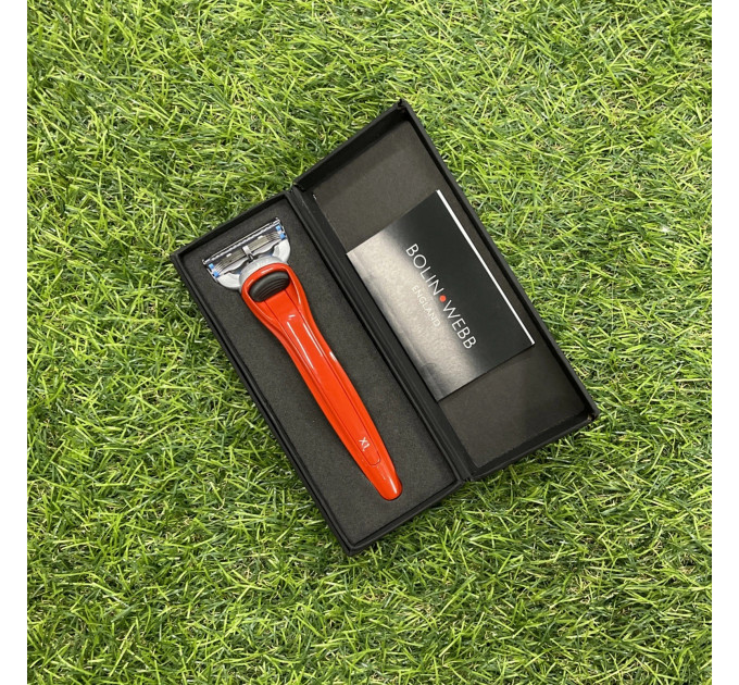 Бритва BOLIN WEBB Razor X1 Copper Red для касет Gillette Fusion червона в подарунковій упаковці