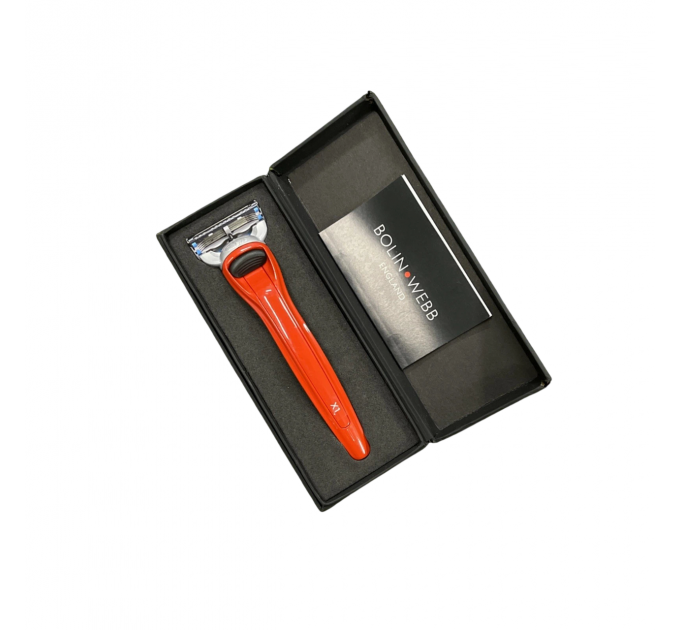 Бритва BOLIN WEBB Razor X1 Copper Red для касет Gillette Fusion червона в подарунковій упаковці