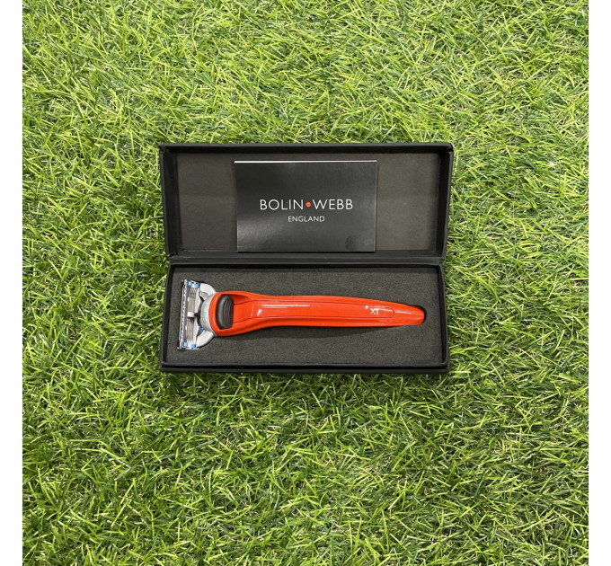 Бритва BOLIN WEBB Razor X1 Copper Red для касет Gillette Fusion червона в подарунковій упаковці