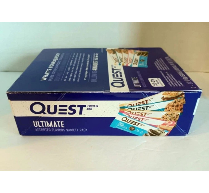 Набір протеїнових батончиків Quest Nutrition Ultimate асорті з 12 смаків