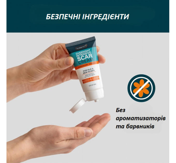 Набір для догляду за рубцями Nuvadermis Silicone Scar Tape & Overnight Intensive Scar Cream Duo (крем 40 мл і пластир 4 см × 300 см)