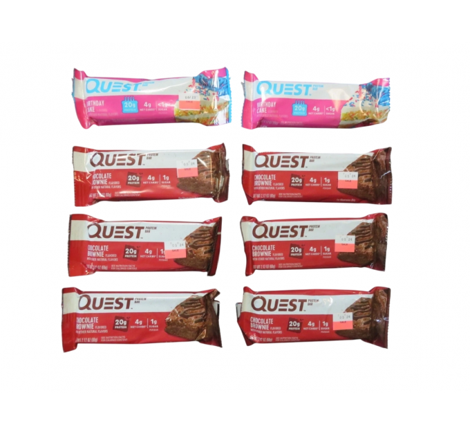 Набір батончиків з протеїном Quest Nutrition 2 види по 60 грамів 8 шт.