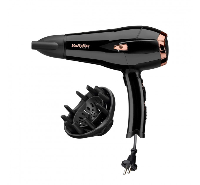 Фен з функцією іонізації BaByliss Cordkeeper 2000 Вт D373E чорний
