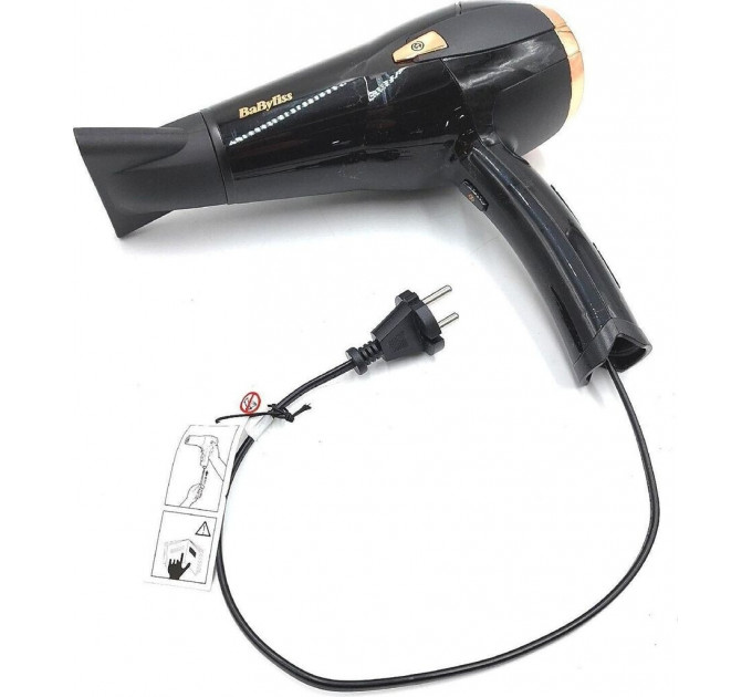 Фен з функцією іонізації BaByliss Cordkeeper 2000 Вт D373E чорний