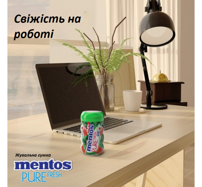 Жувальна гумка Mentos Pure Fresh зі смаком кавуна 6 упаковок по 50 шт (300 подушечок)