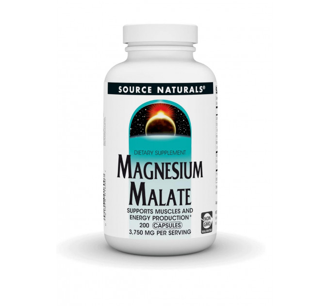 Магнієва добавка Source Naturals Magnesium Malate 200 капсул 3750 мг