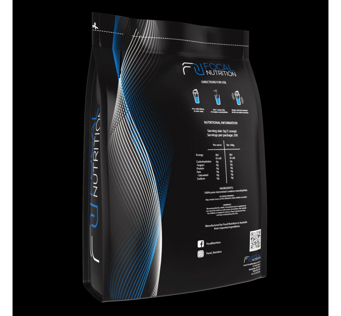 Креатин у порошку для набору м'язової маси Focal Nutrition Monohydrate 1000 г