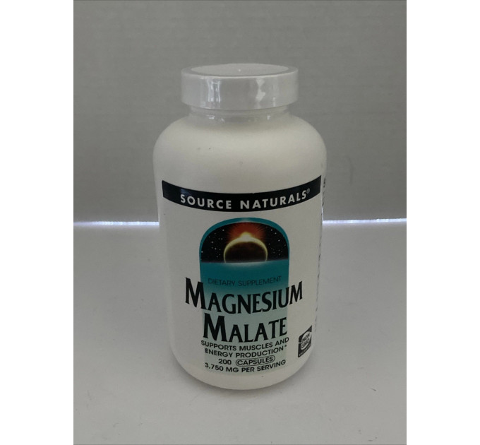 Магнієва добавка Source Naturals Magnesium Malate 200 капсул 3750 мг