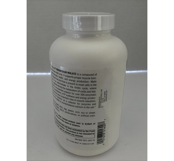 Магнієва добавка Source Naturals Magnesium Malate 200 капсул 3750 мг