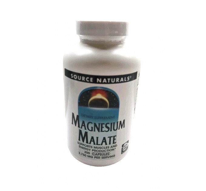 Магнієва добавка Source Naturals Magnesium Malate 200 капсул 3750 мг