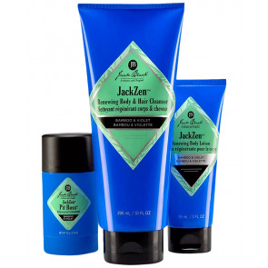 Подарунковий набір чоловічої косметики для тіла Jack Black JackZen 3-Pc (гель, лосьйон, дезодорант)