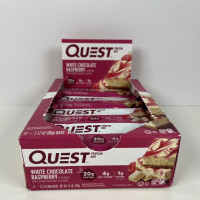 Набір протеїнових батончиків Quest Protein Bar білий шоколад і малина 12 шт. Набір протеїнових батончиків Quest Protein Bar білий шоколад і малина 12 шт.
