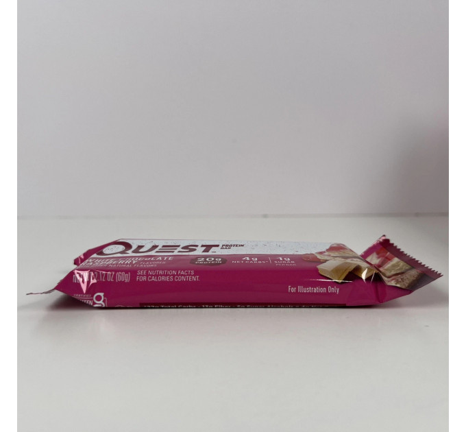 Набір протеїнових батончиків Quest Protein Bar білий шоколад і малина 12 шт.