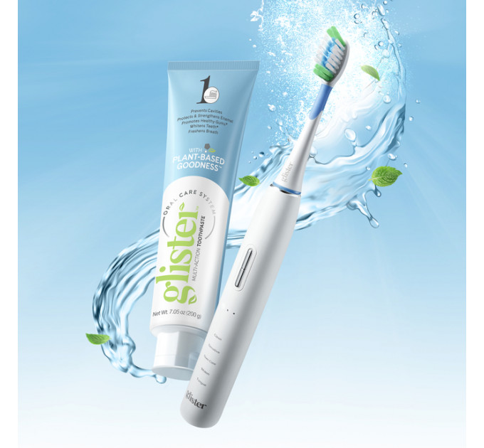 Ультразвукова електрична зубна щітка Glister Multi-Action з УФ-стерилізатором і 4 насадками